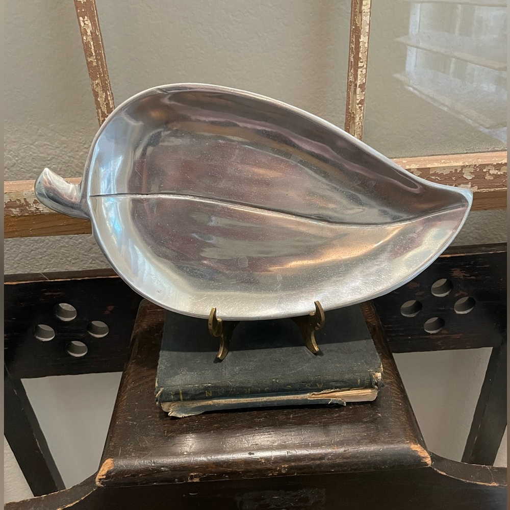 Silver leaf platter